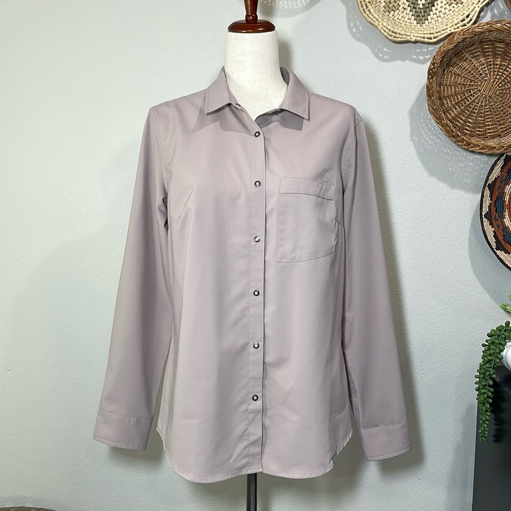 5.11 Tactical Liberty Flex Women’s Snap Up Mauve Pale Pink/Purple Shirt Large